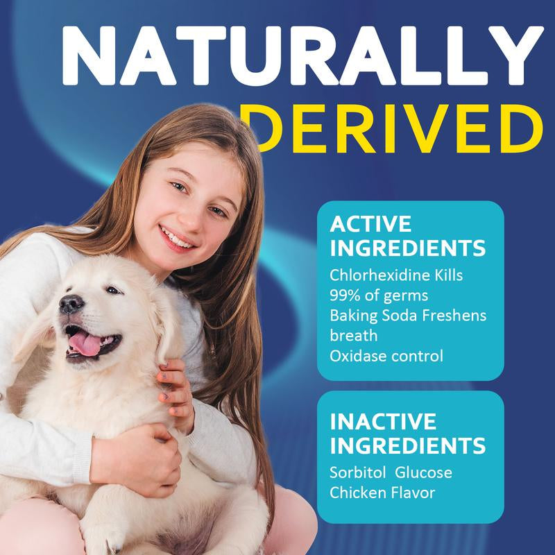 Glorysmile No Brushing Dog Toothpaste, Continually Freshens Breath for 24 Hours, Delicious Flavors like Chicken