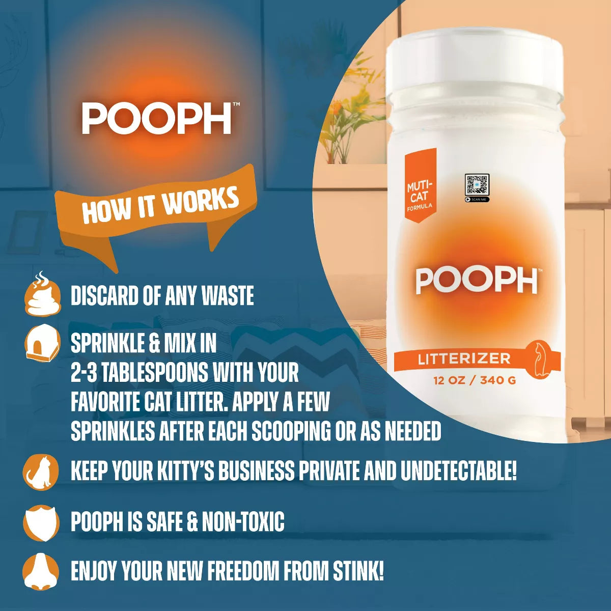 Pooph Cat Litterizer - 12Oz