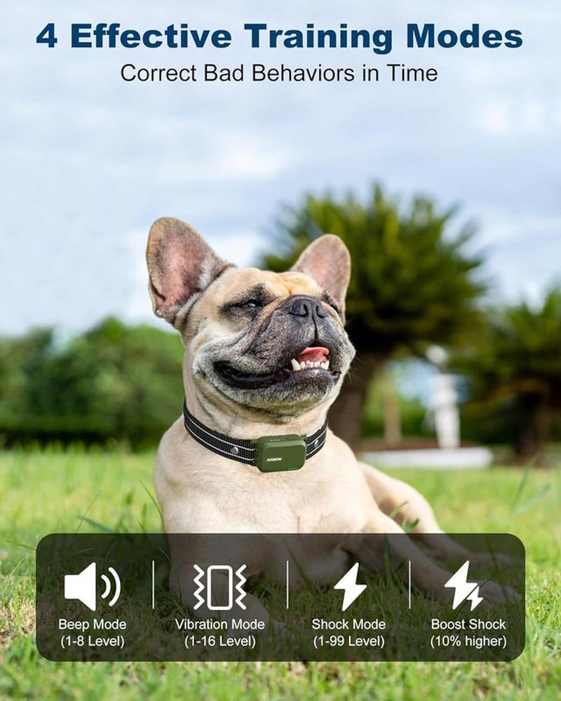 JUGBOW Dog Training Collar 3300FT Dog Training Behavior Aid, Remote IPX7 Waterproof with 4 Training Modes, Rechargeable E-Collar for All Breeds DT61