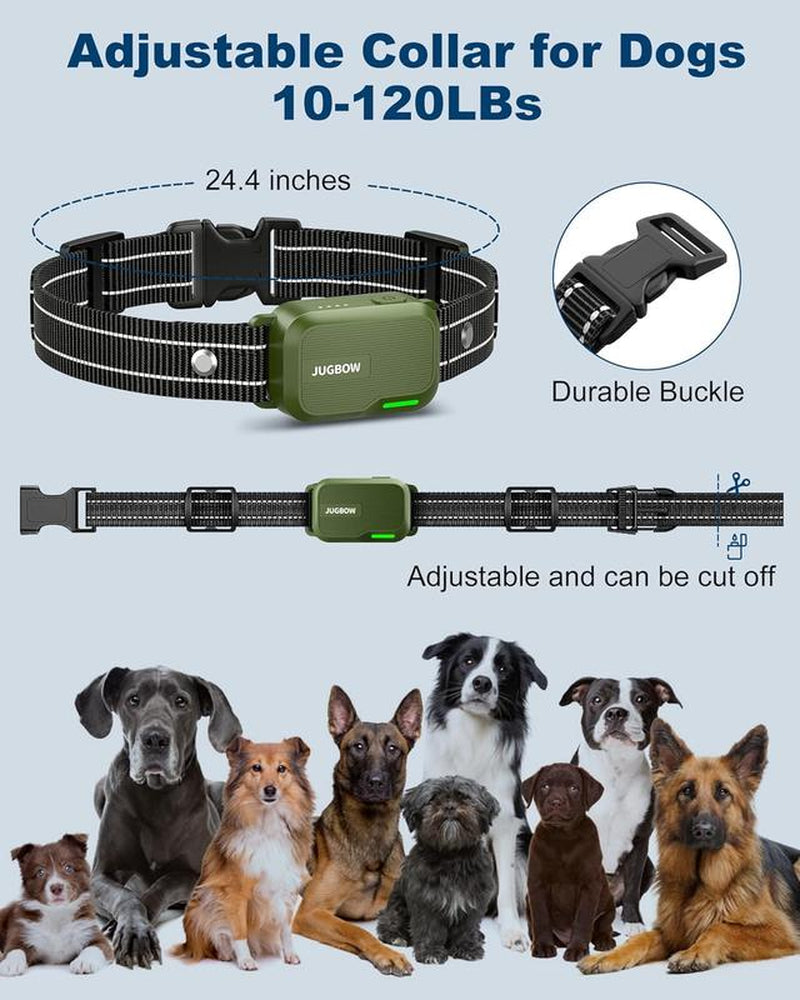 JUGBOW Dog Training Collar 3300FT Dog Training Behavior Aid, Remote IPX7 Waterproof with 4 Training Modes, Rechargeable E-Collar for All Breeds DT61